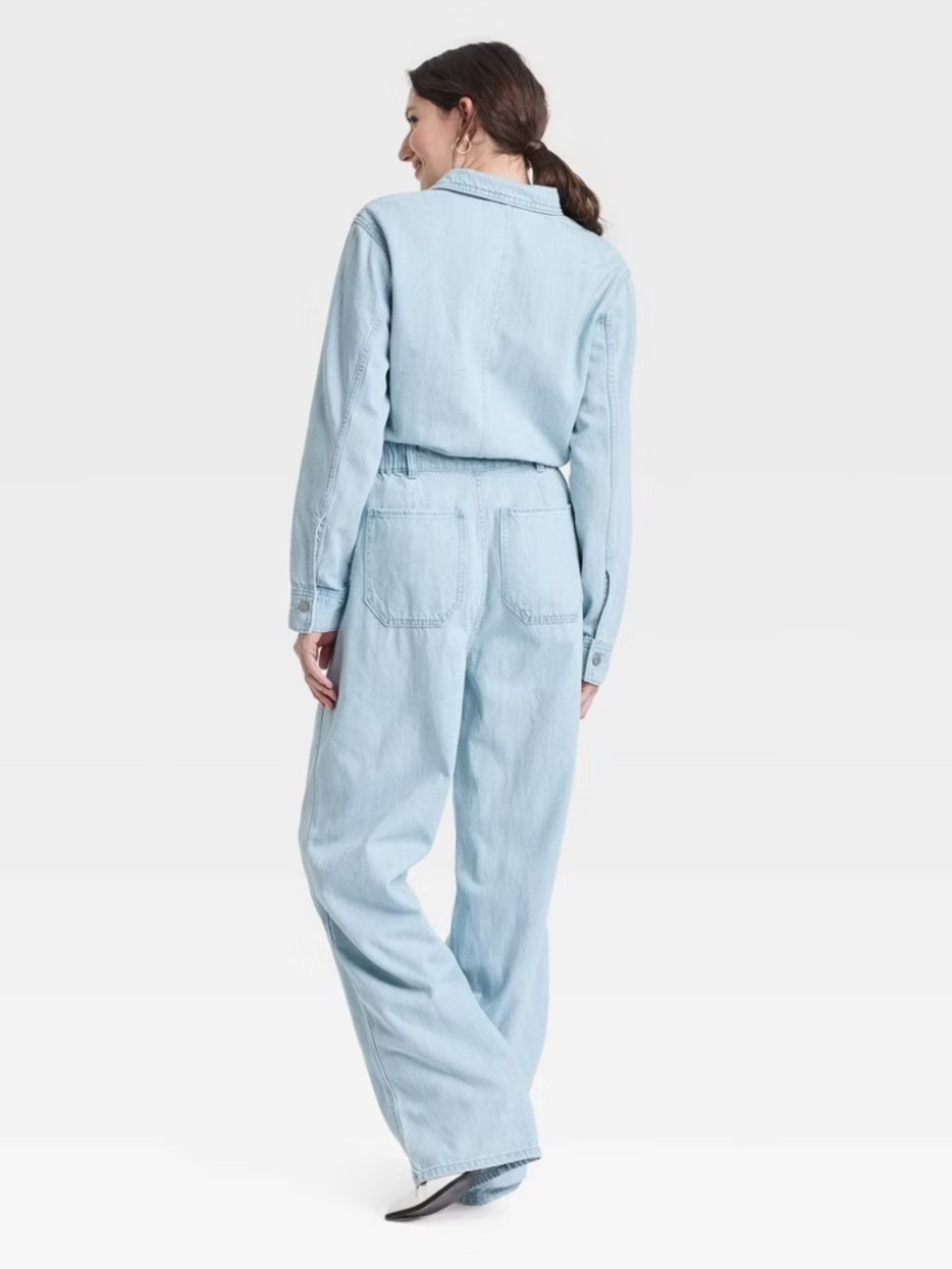 Universal Thread Size 6 NWT Denim/Lyocell Jumpsuit Light wash Very Flattering - Picture 3 of 3